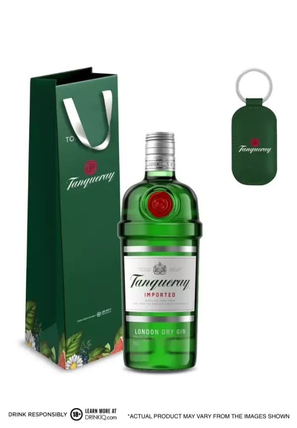 Tanqueray 10 750 ml with Free gift bag and keychain